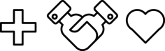 Plus Sign With Shaking Hands And Heart Shape Line Tracing Svg Vector, Free Vectors File